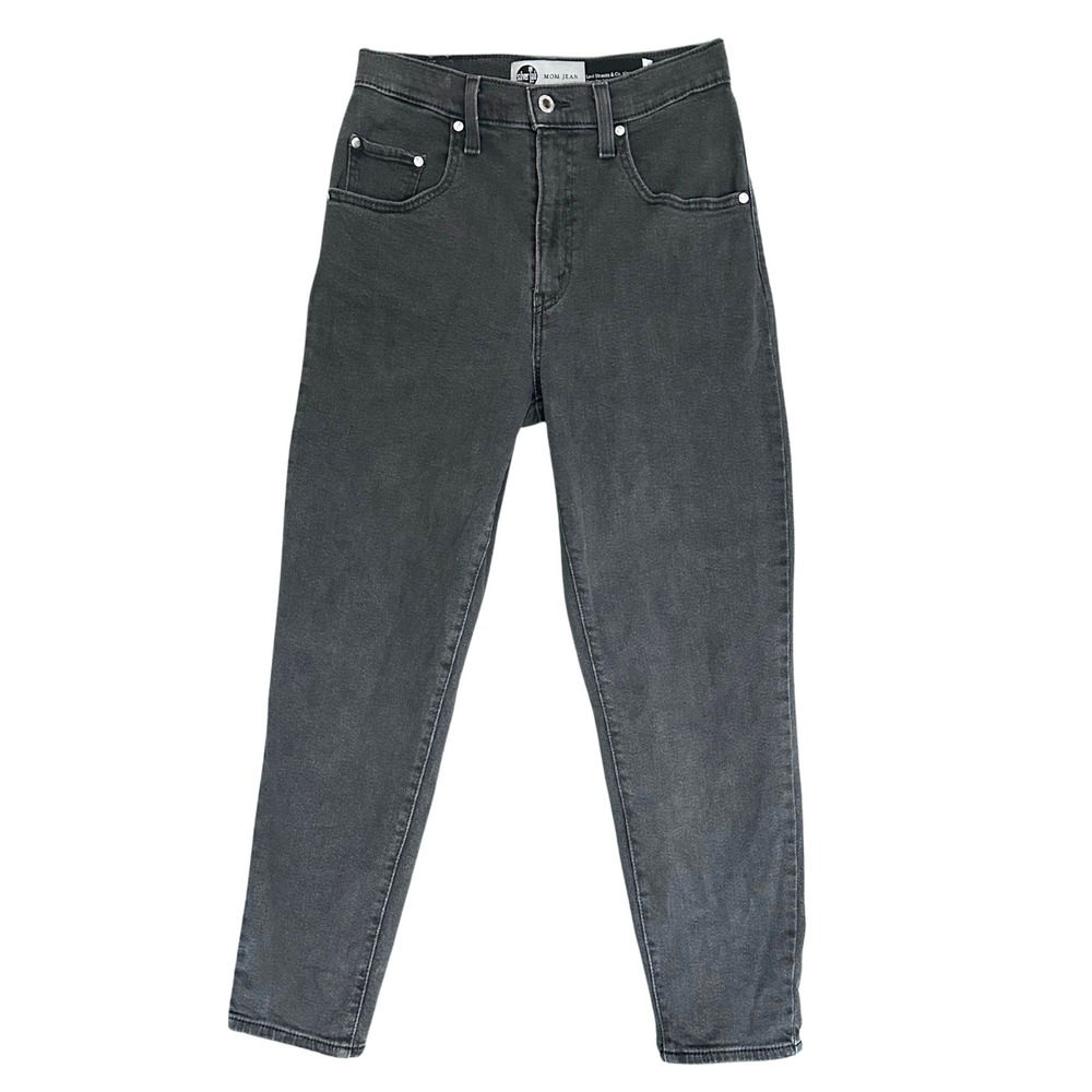Levis SilverTab High Waisted Mom Jeans Womens 27x27 Washed Black Charcoal Denim